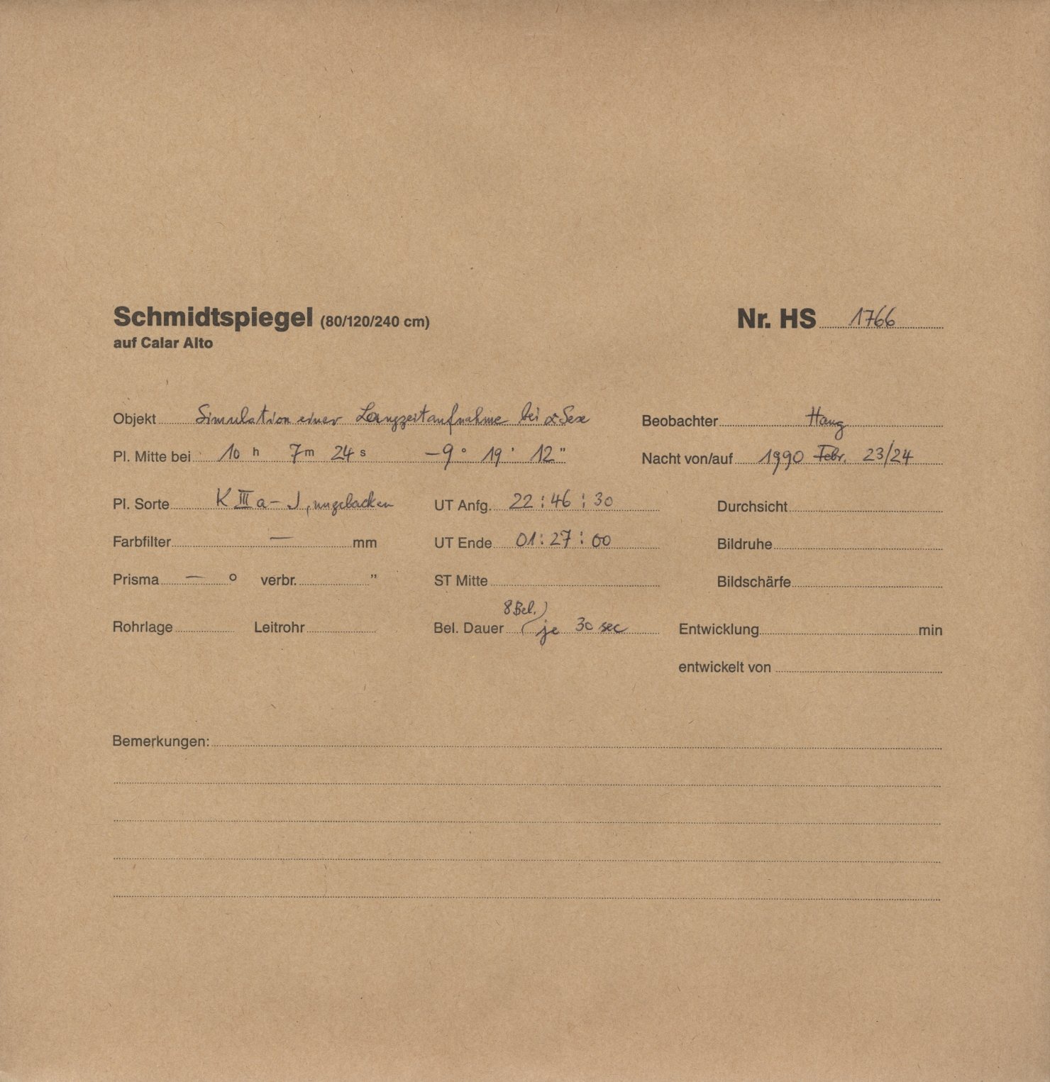 Plate envelope