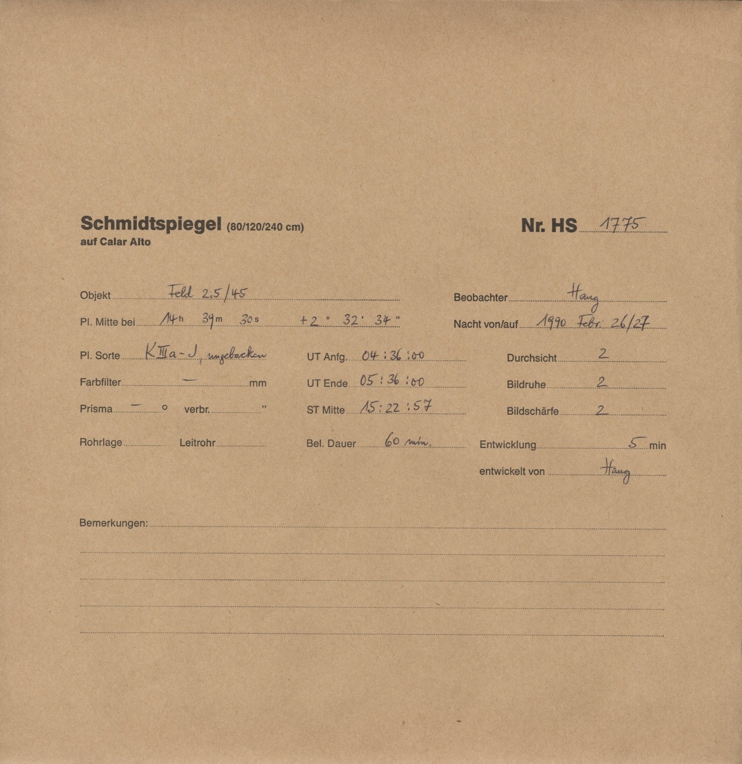 Plate envelope