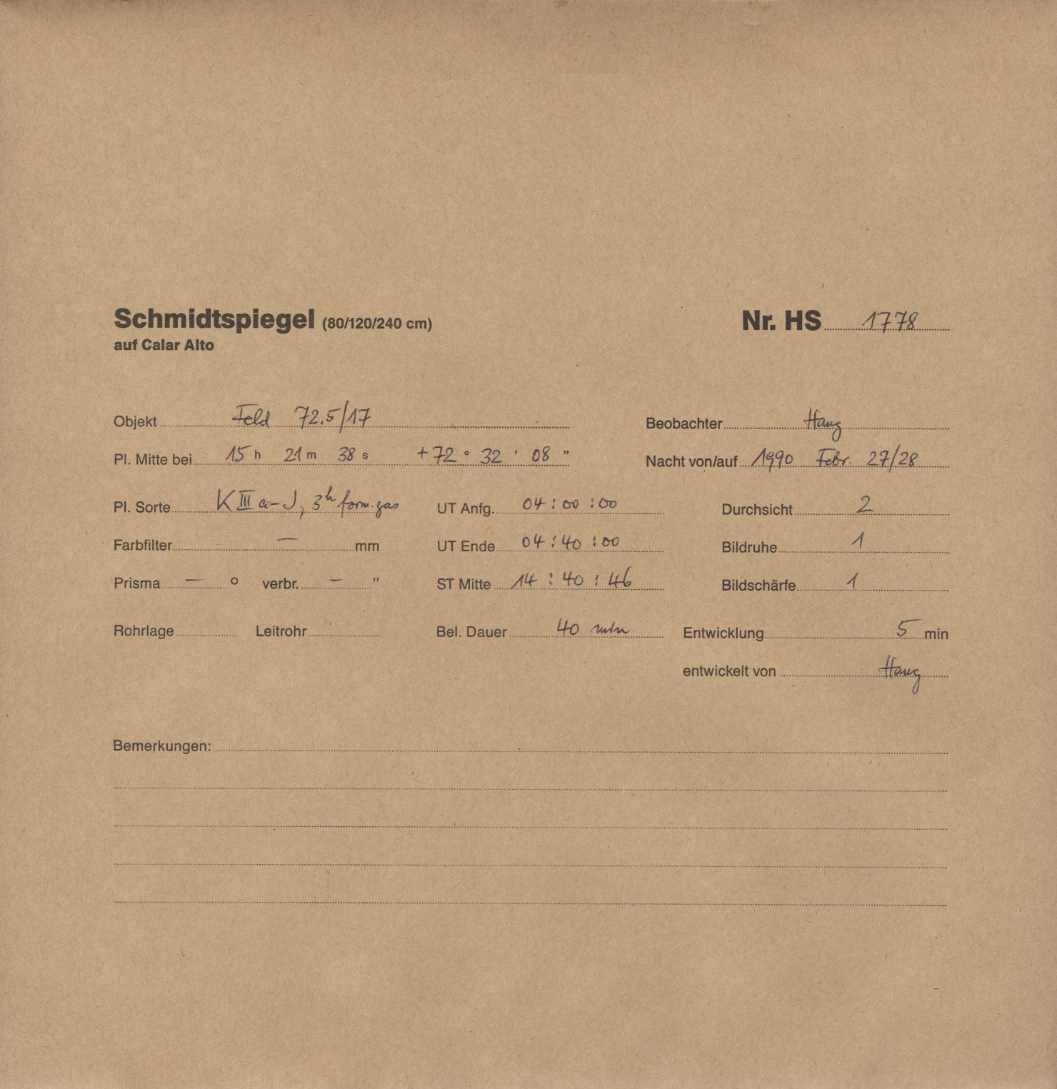 Plate envelope
