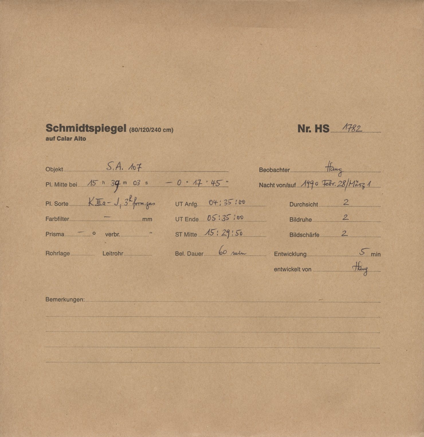 Plate envelope