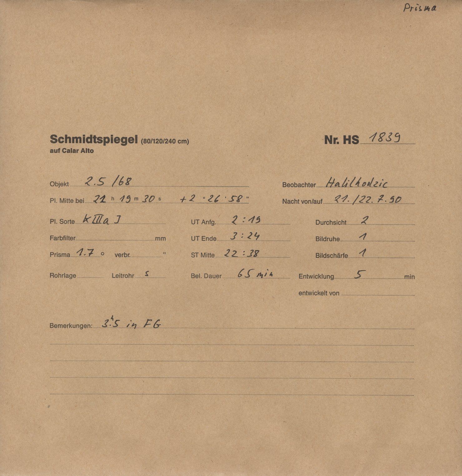 Plate envelope