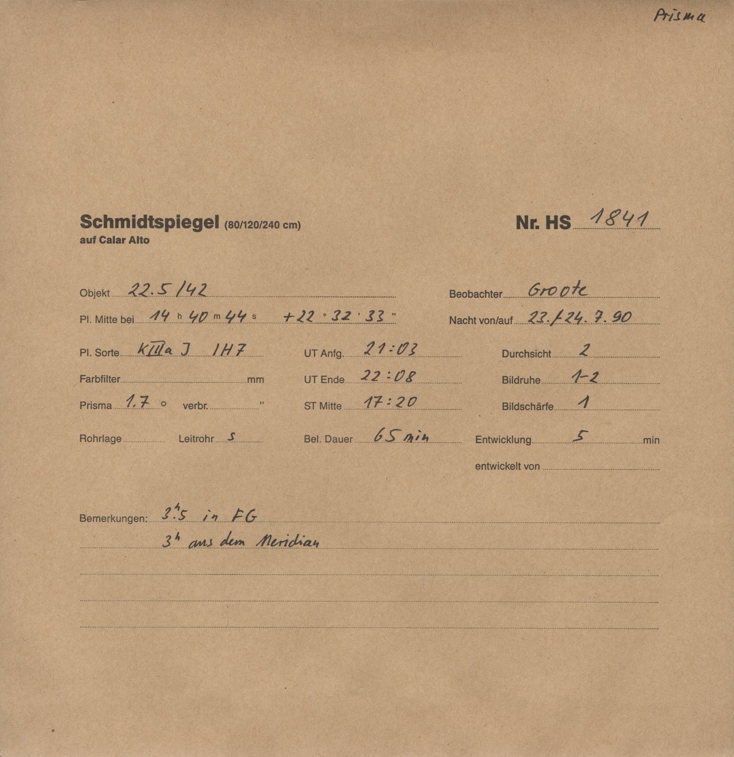 Plate envelope