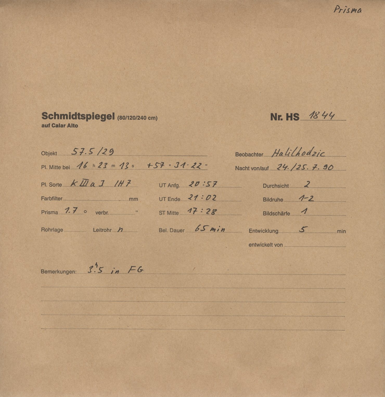 Plate envelope