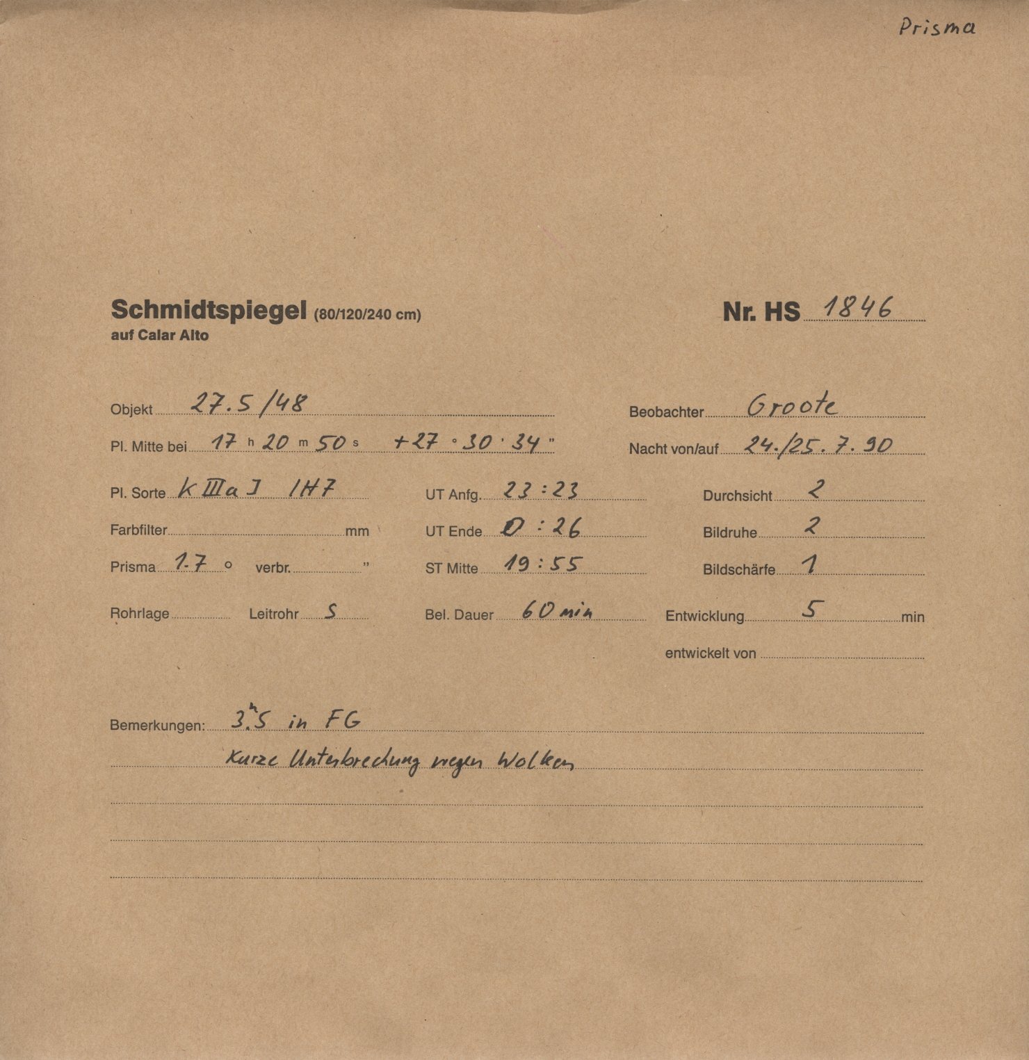 Plate envelope