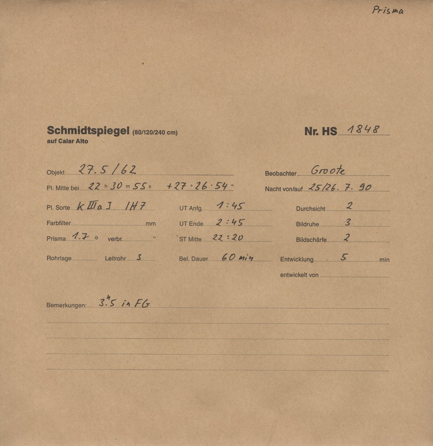 Plate envelope