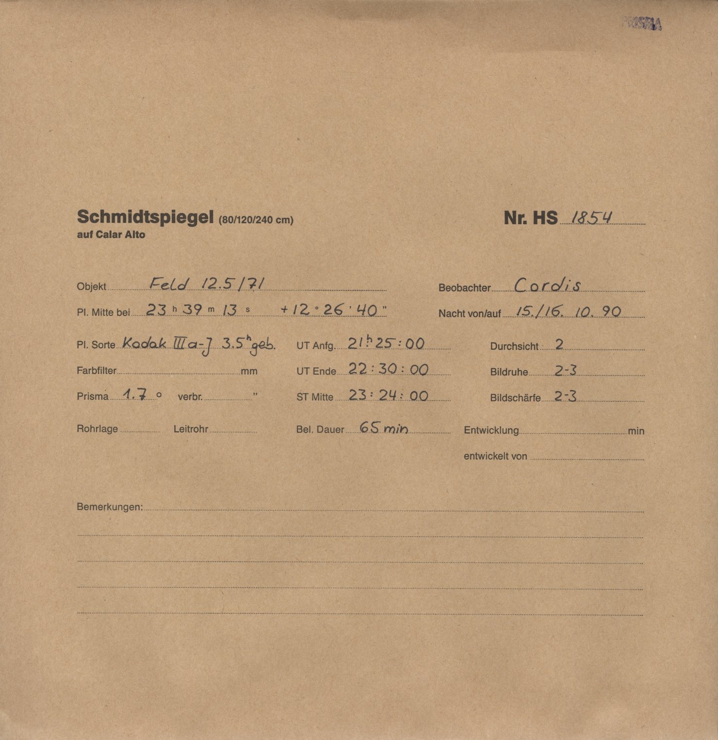 Plate envelope