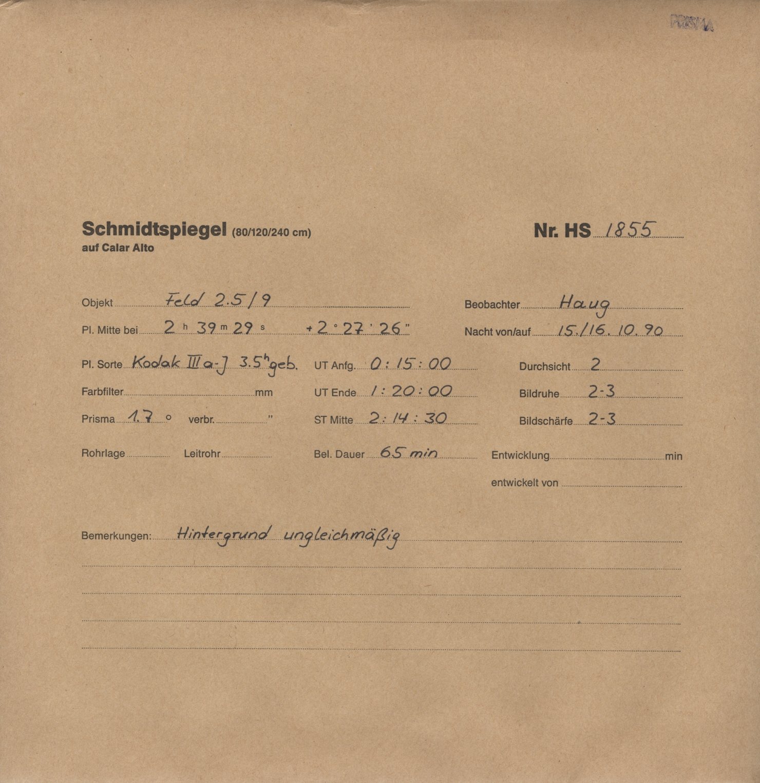 Plate envelope