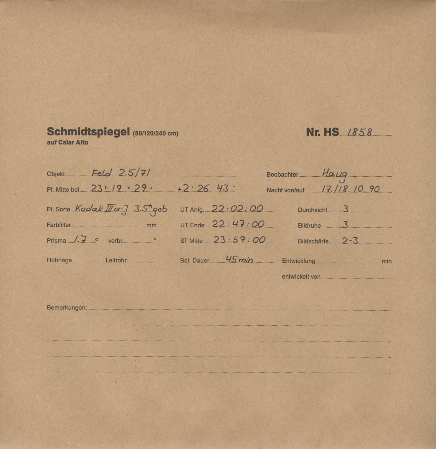 Plate envelope
