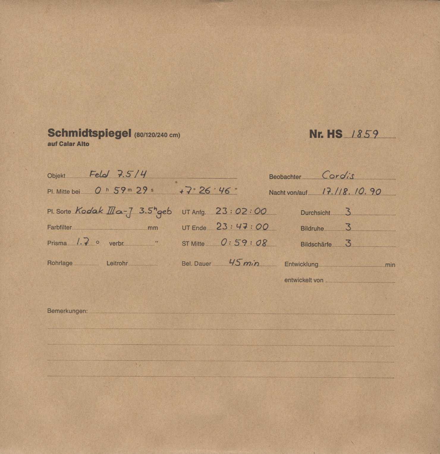 Plate envelope