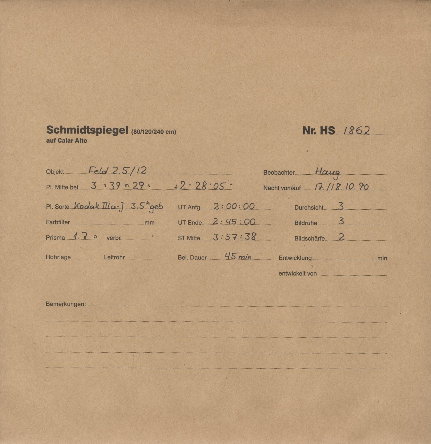 Plate envelope
