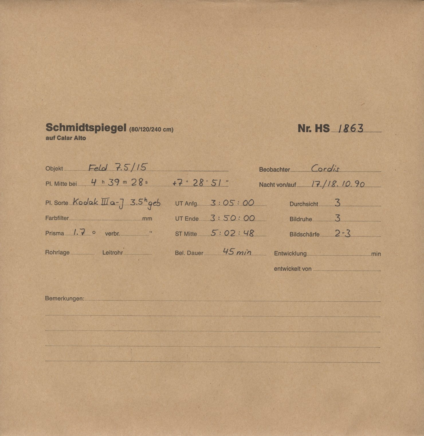 Plate envelope
