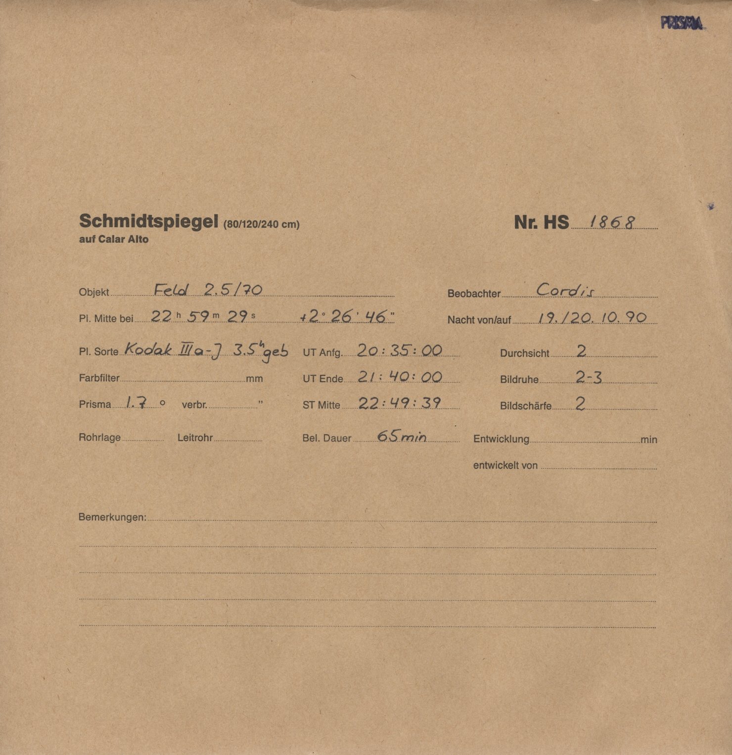Plate envelope