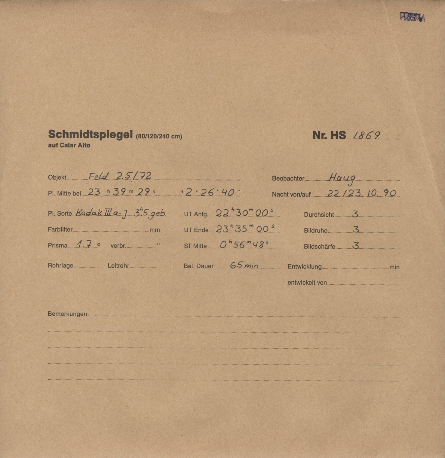 Plate envelope
