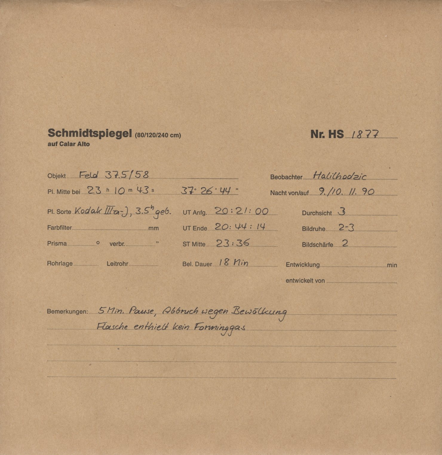 Plate envelope
