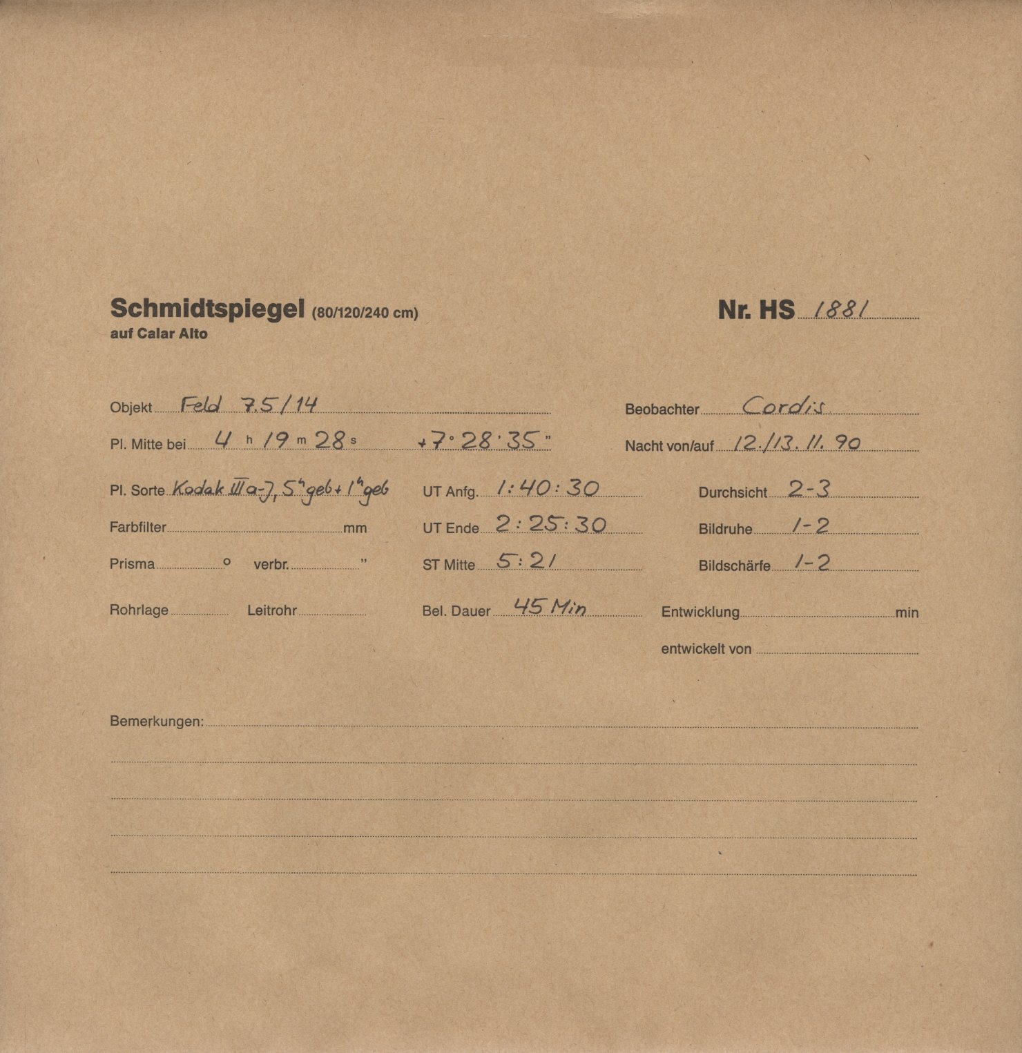 Plate envelope