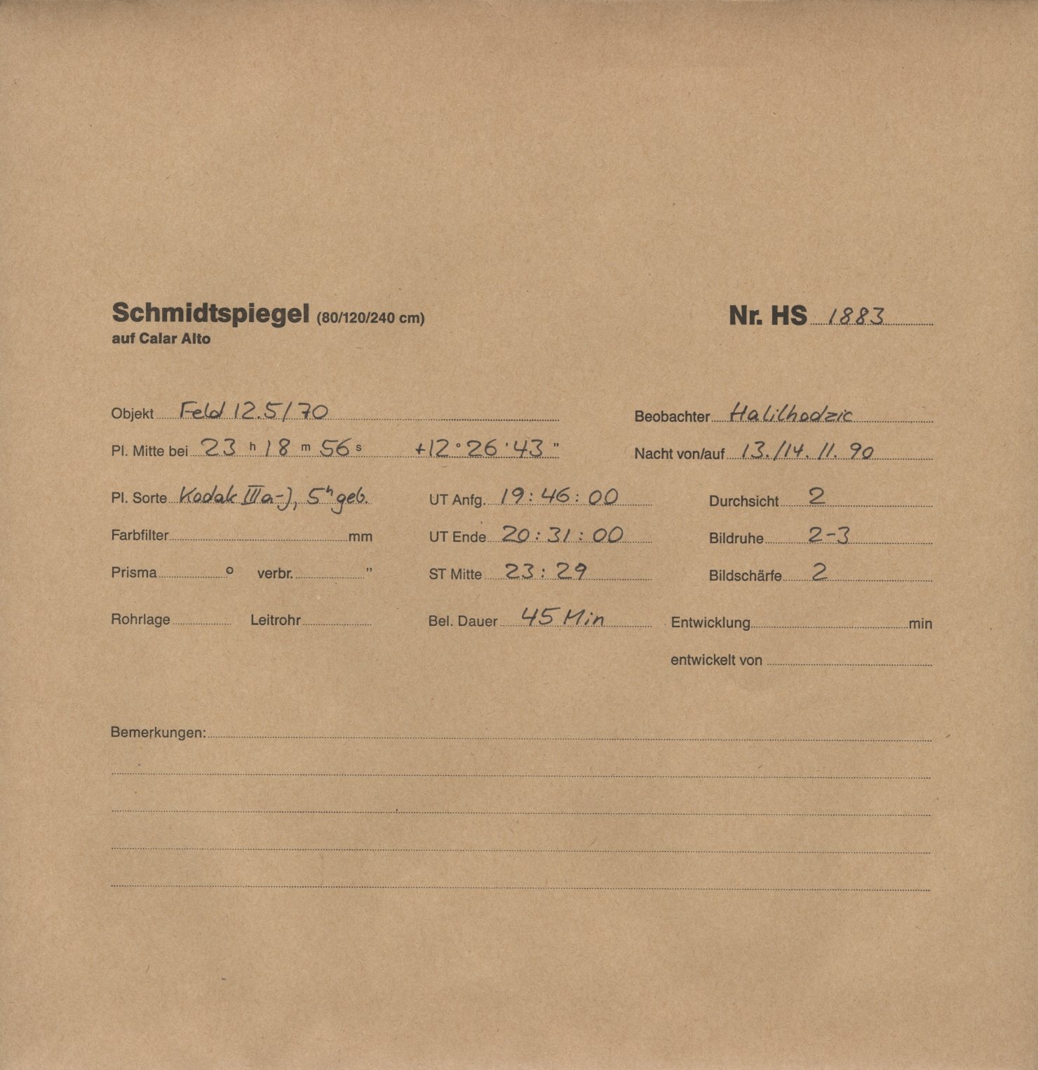 Plate envelope