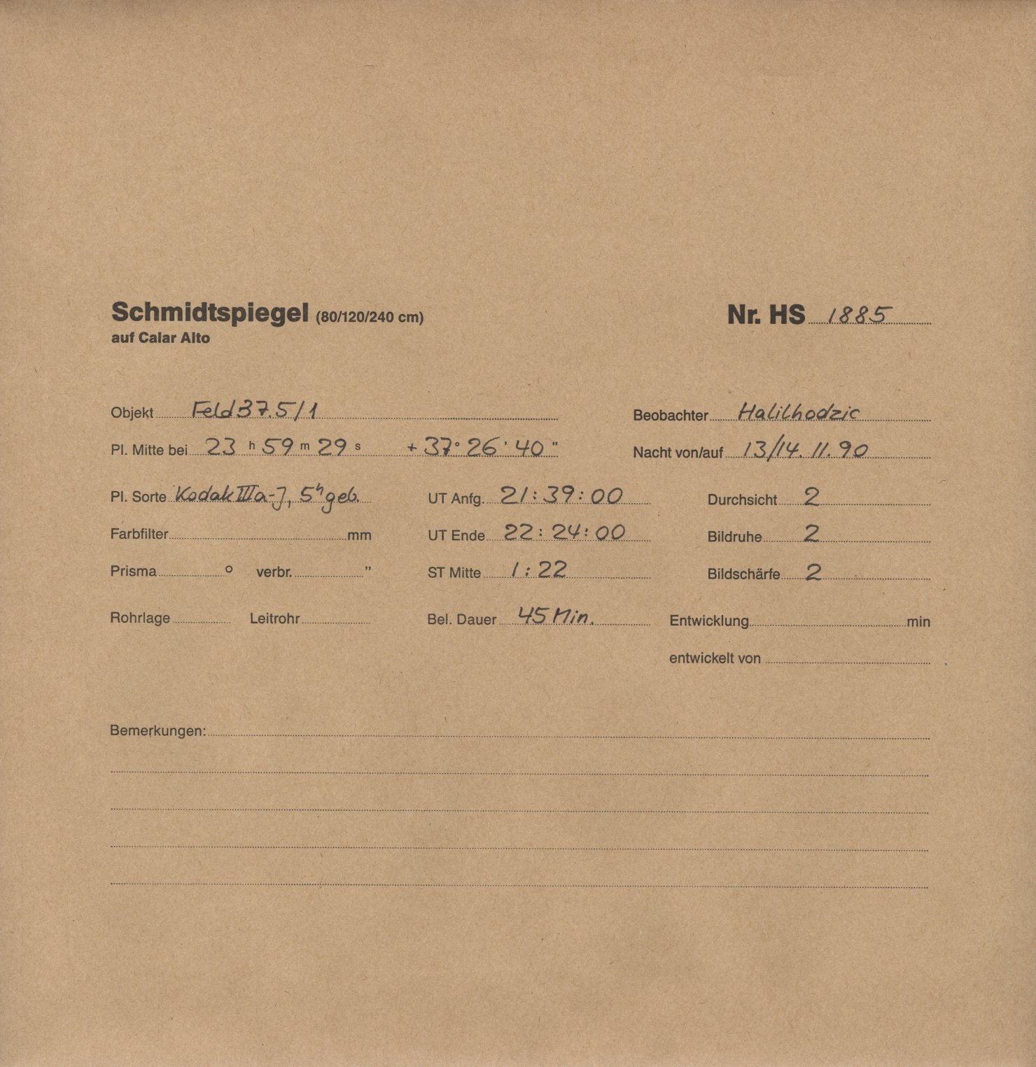 Plate envelope
