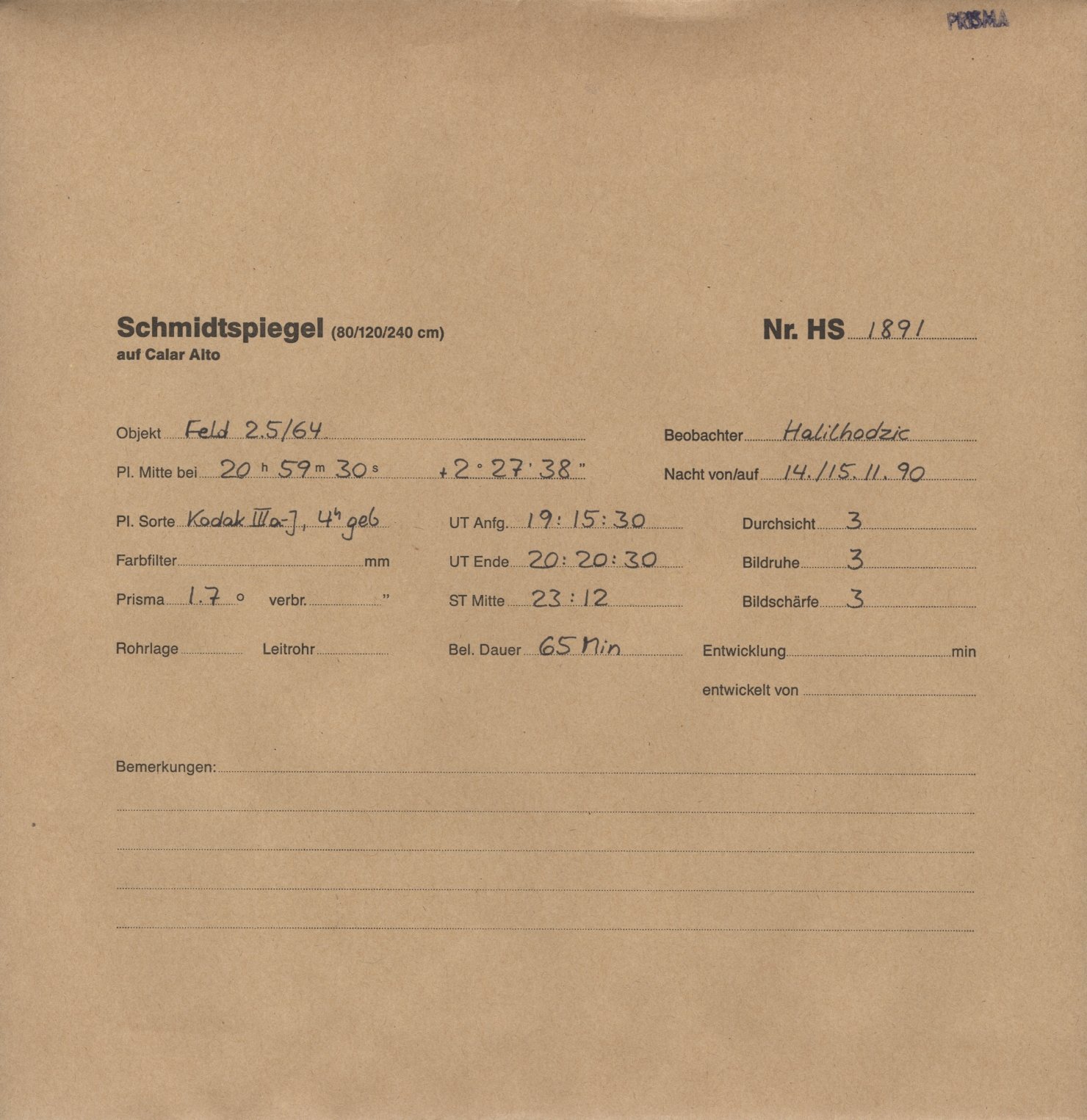Plate envelope