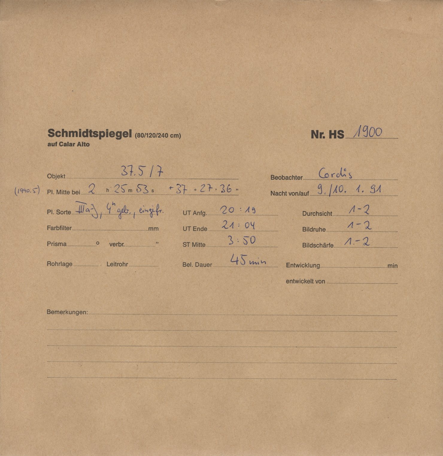 Plate envelope