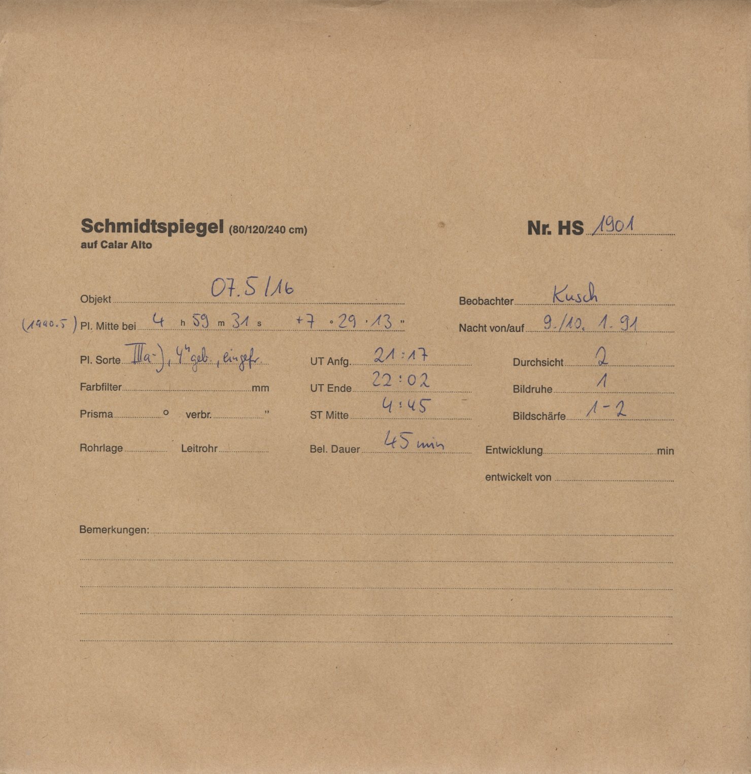 Plate envelope