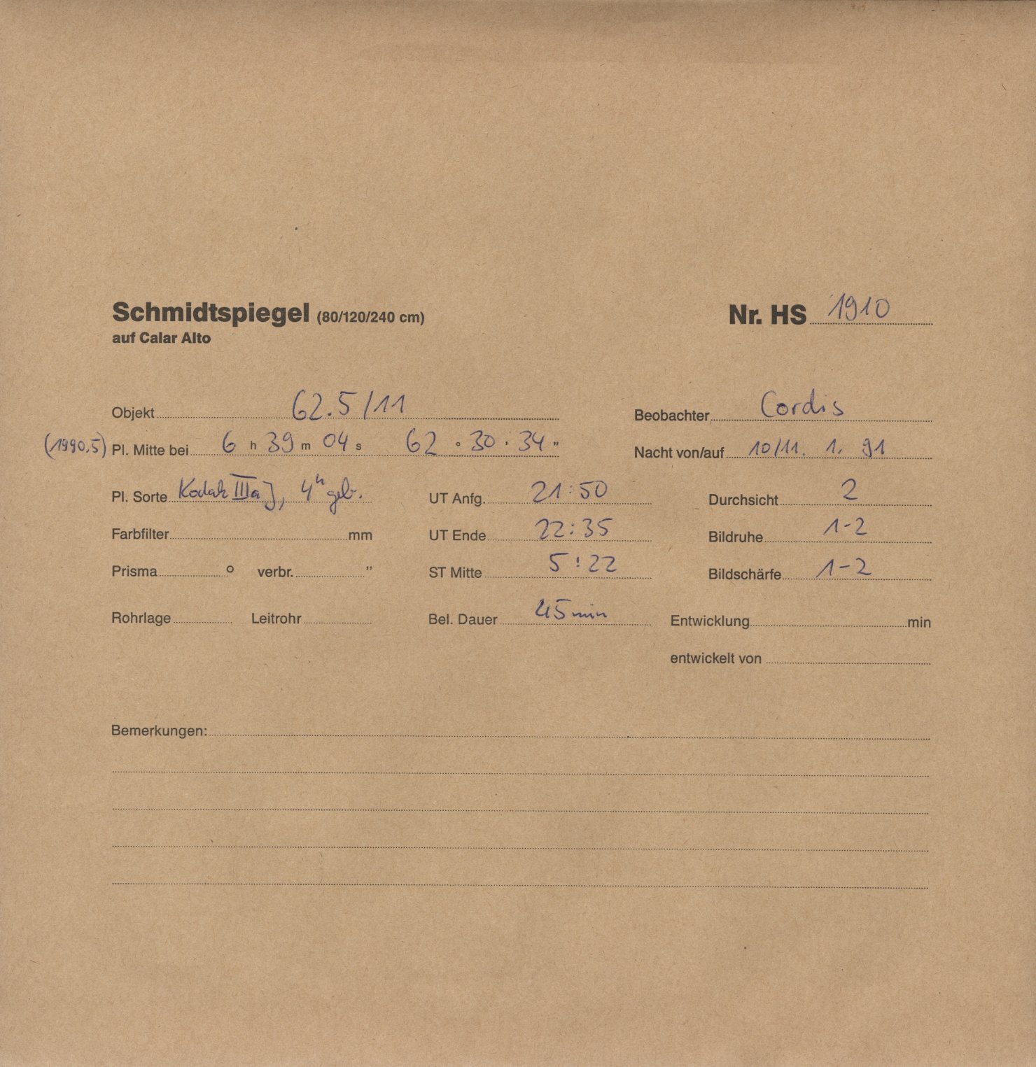 Plate envelope
