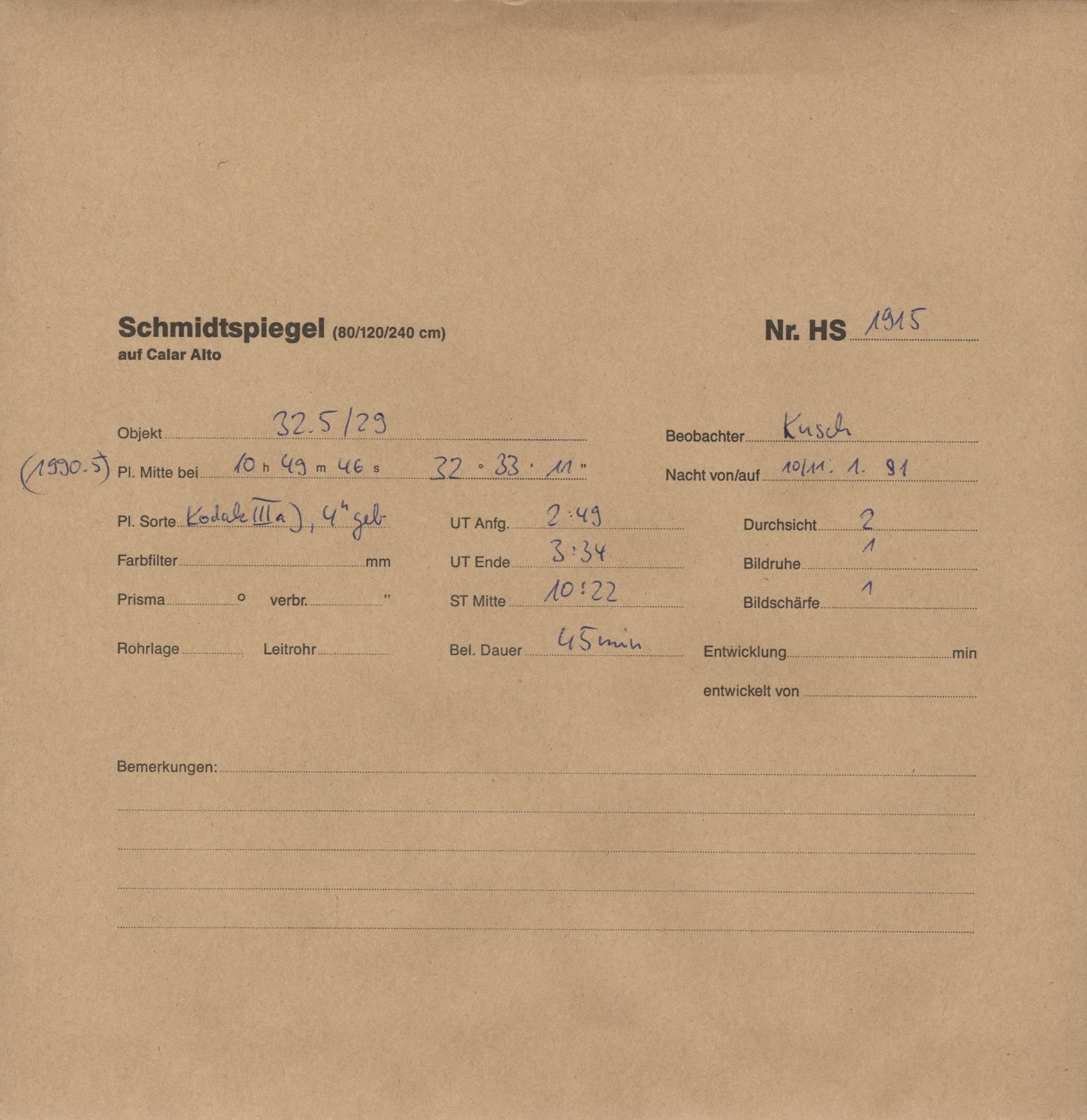 Plate envelope