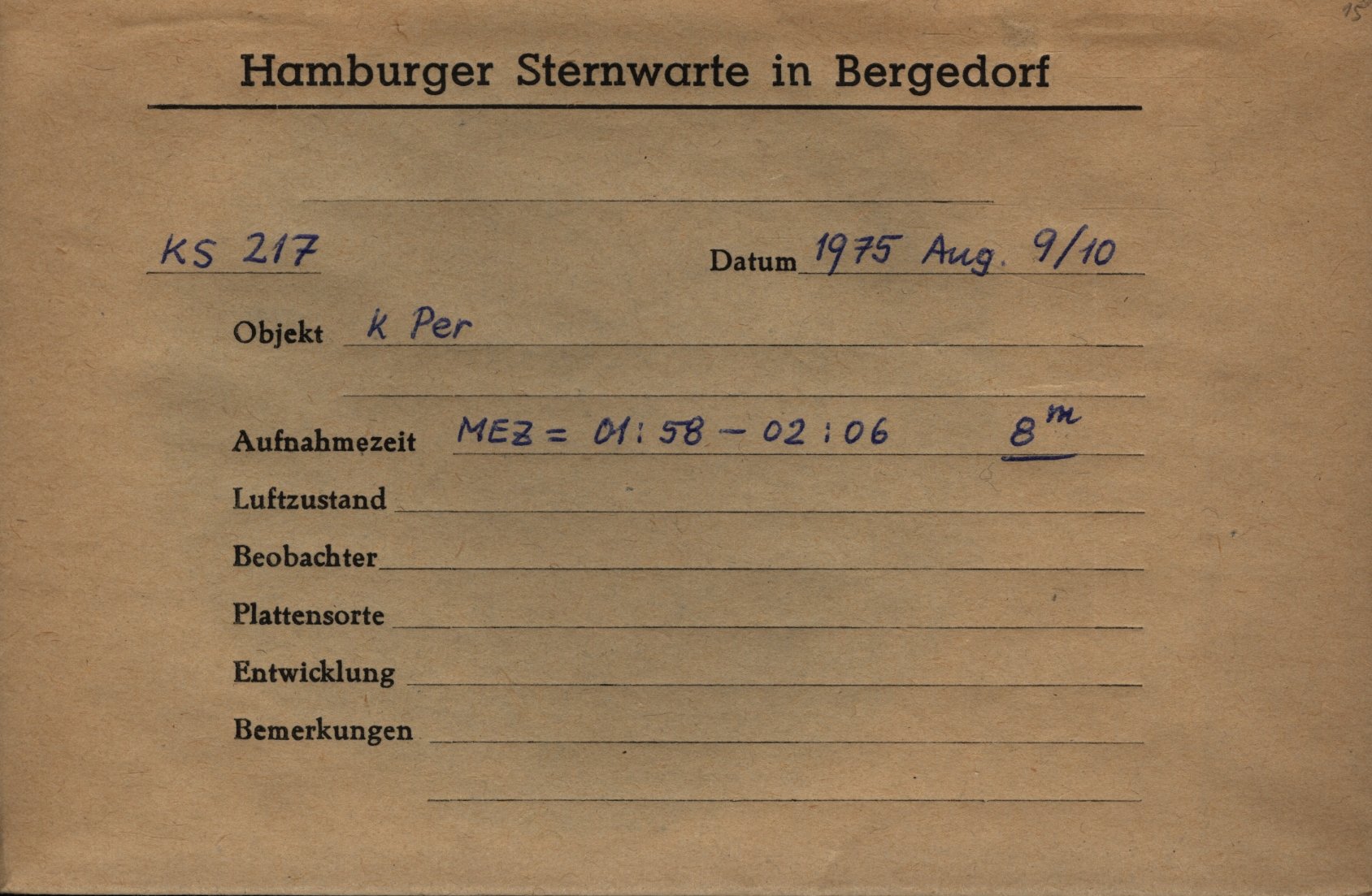 Plate envelope