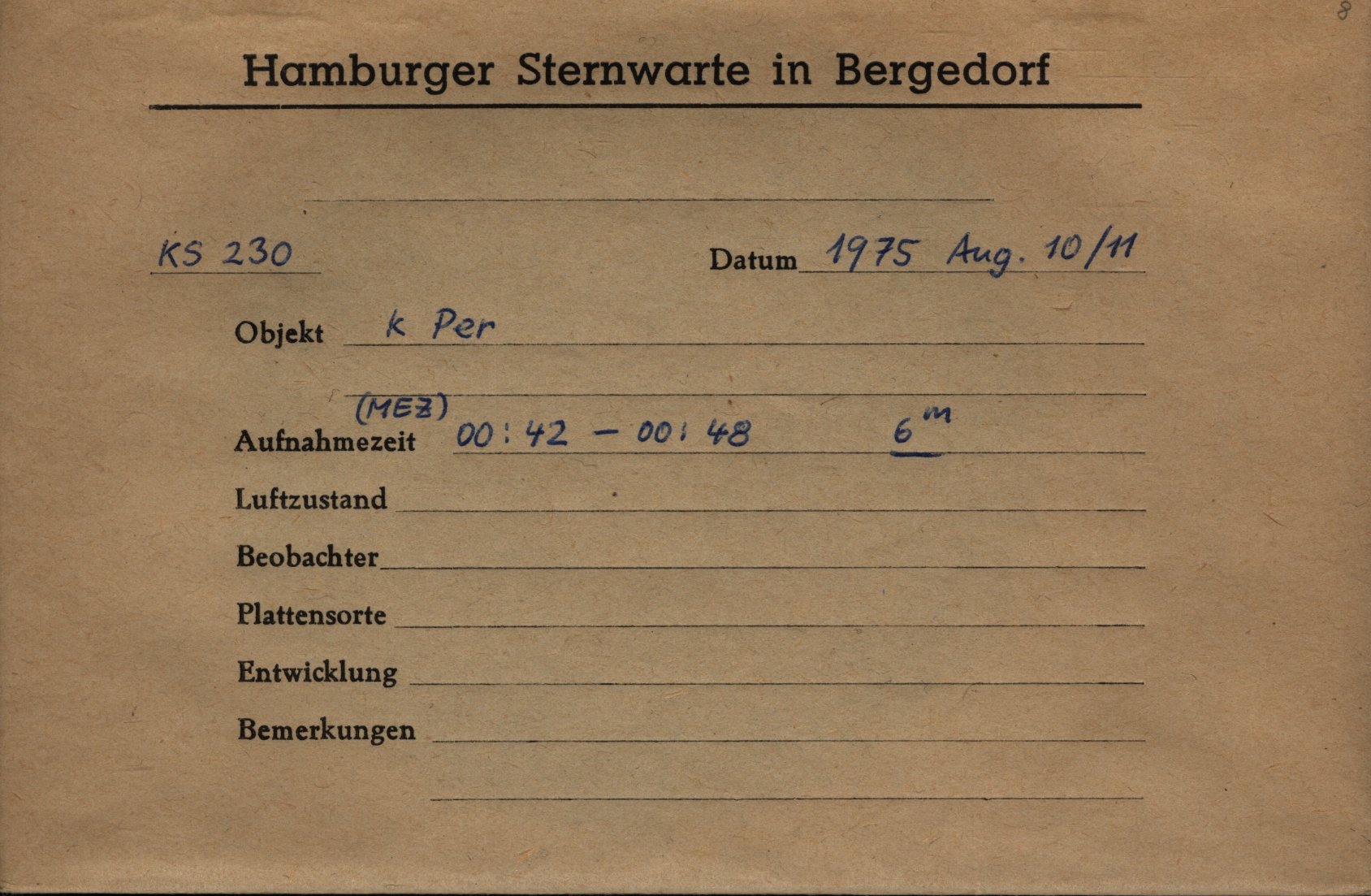 Plate envelope