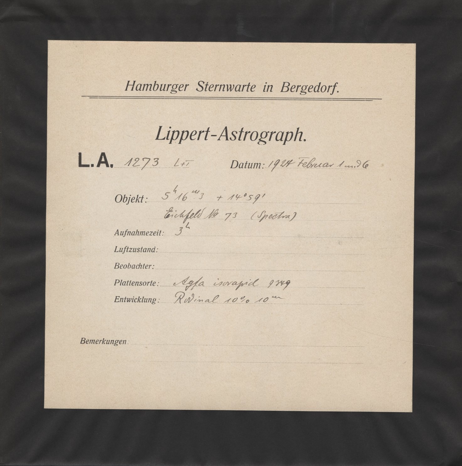 Plate envelope