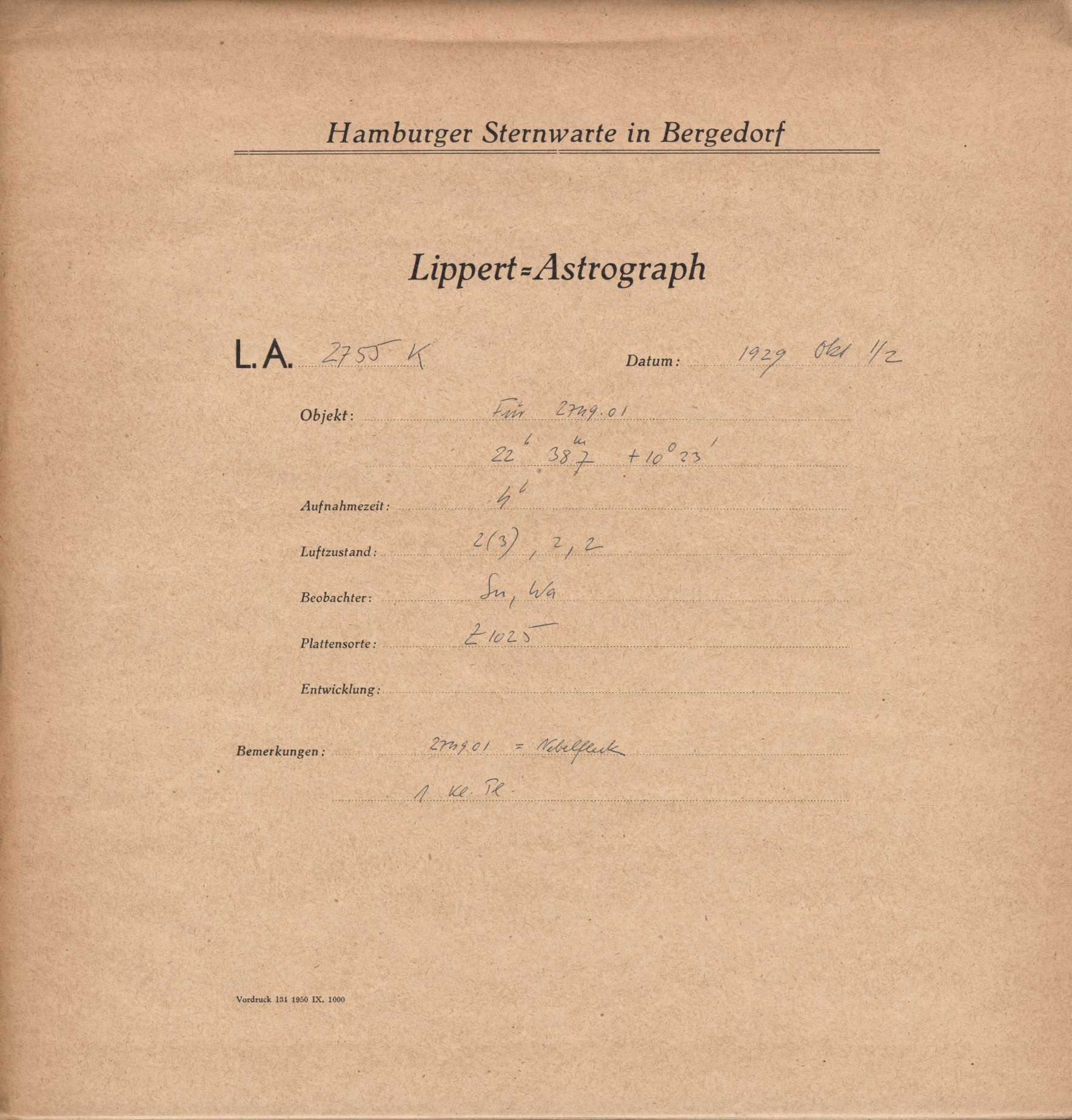 Plate envelope