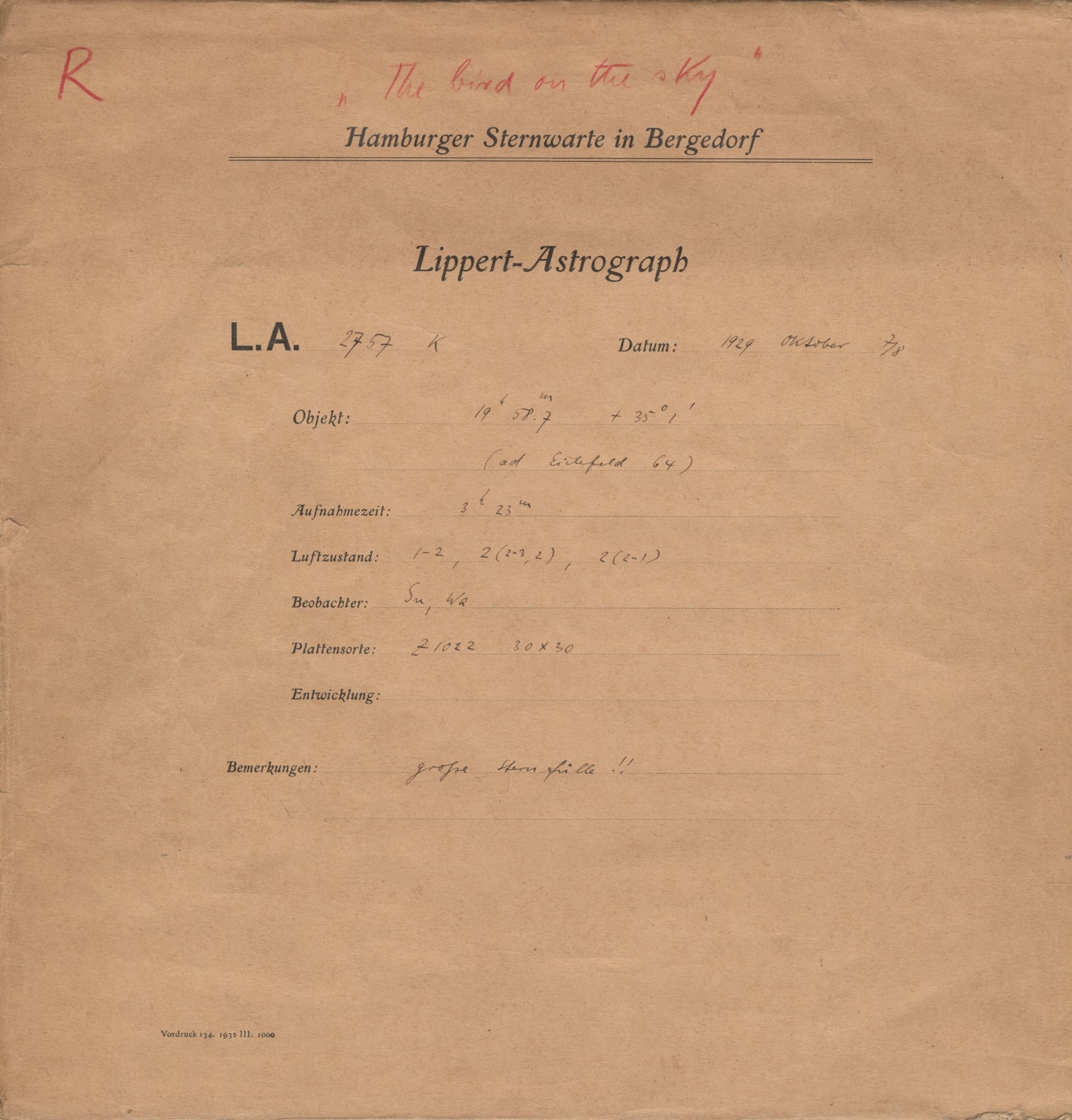 Plate envelope