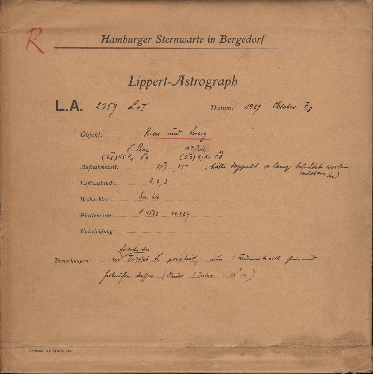 Plate envelope