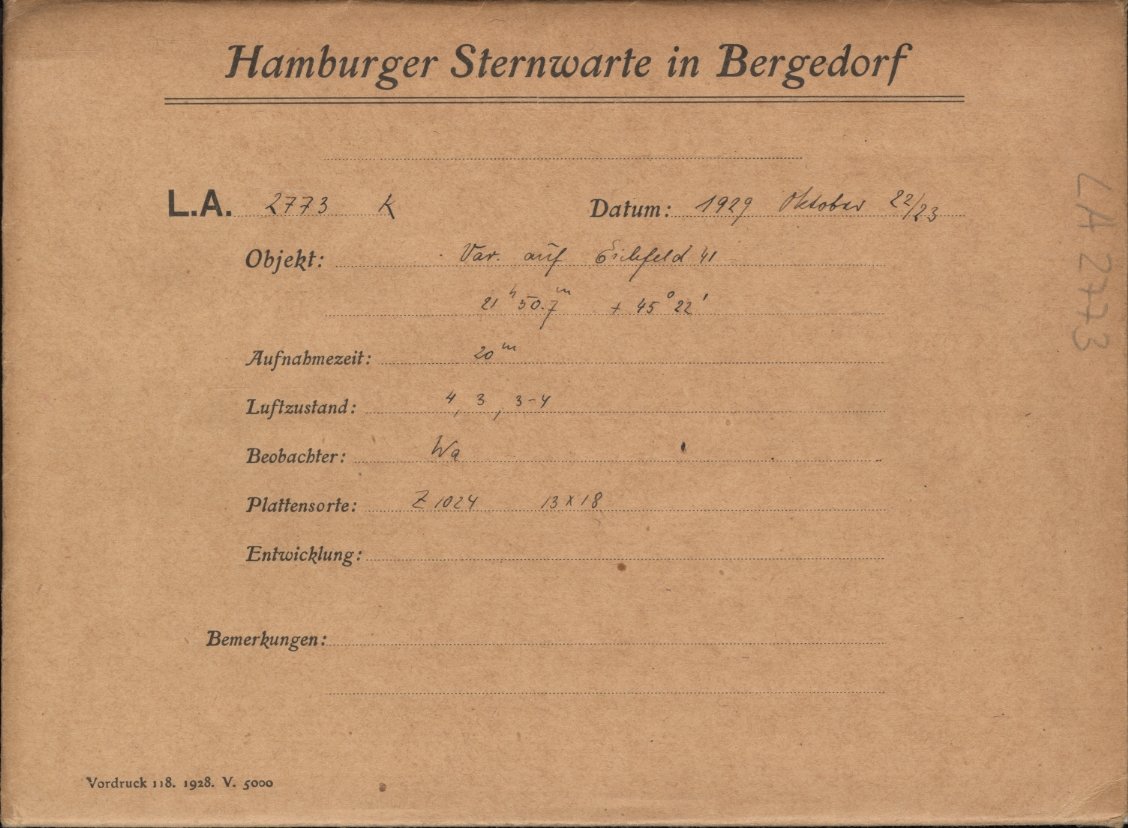 Plate envelope