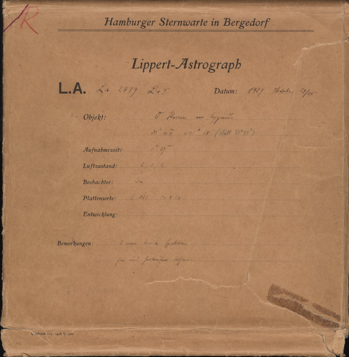 Plate envelope