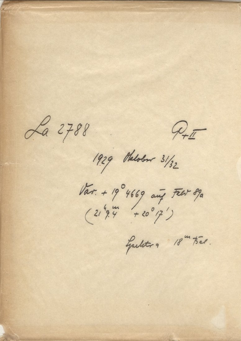 Plate envelope