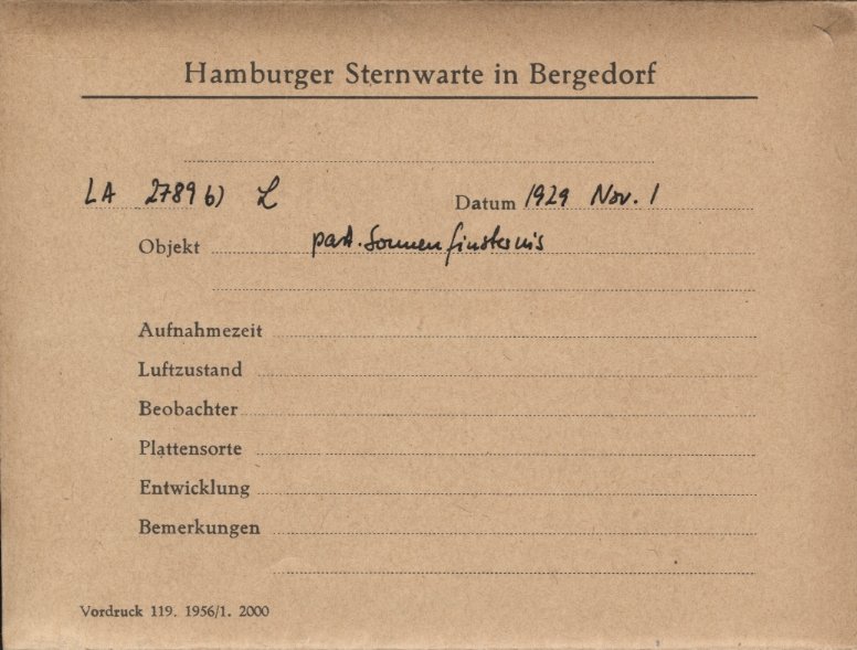 Plate envelope