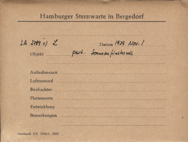 Plate envelope