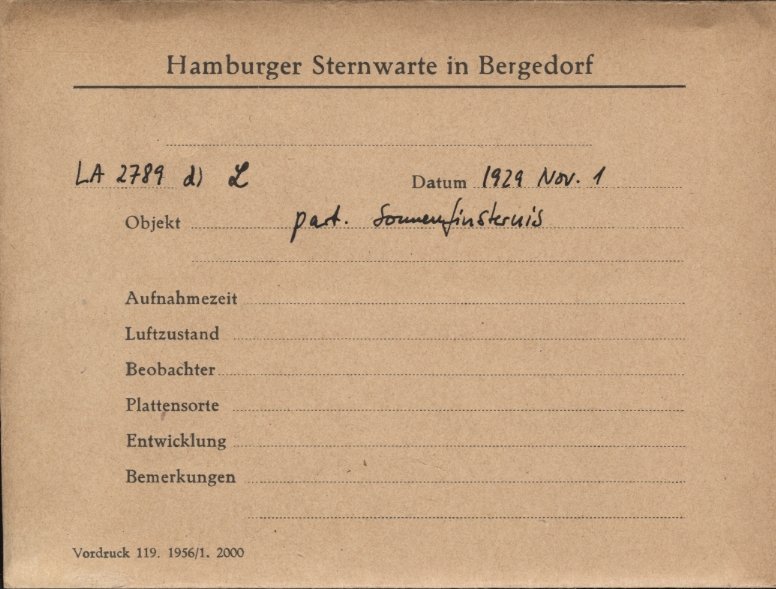 Plate envelope