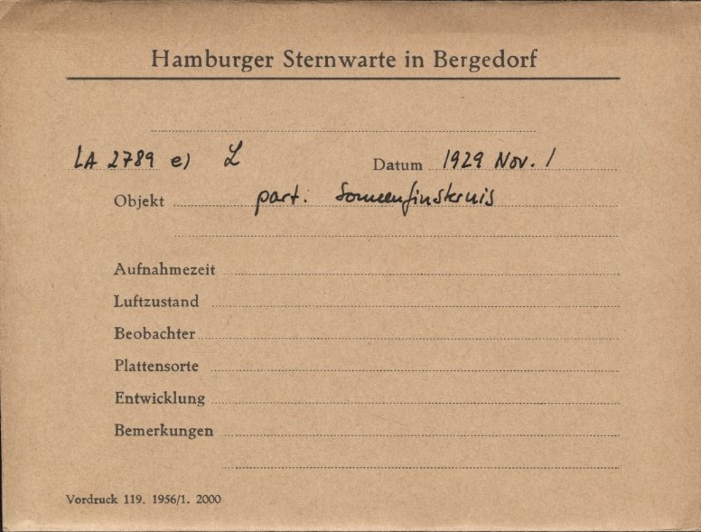 Plate envelope