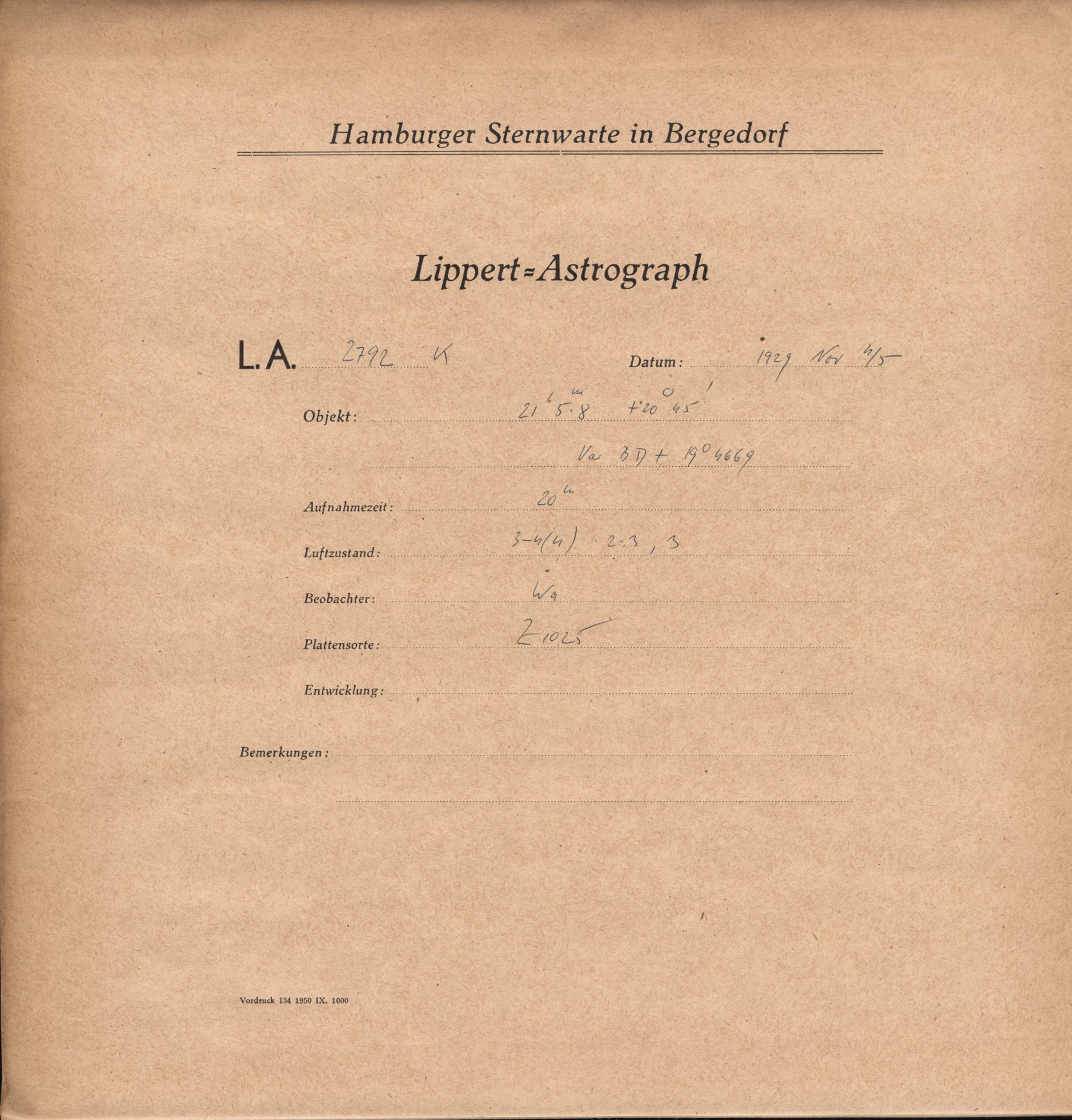 Plate envelope