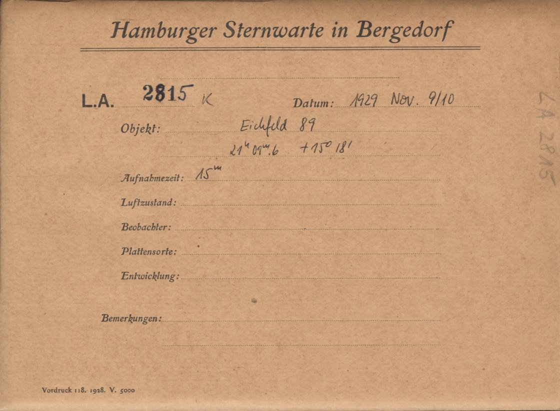 Plate envelope