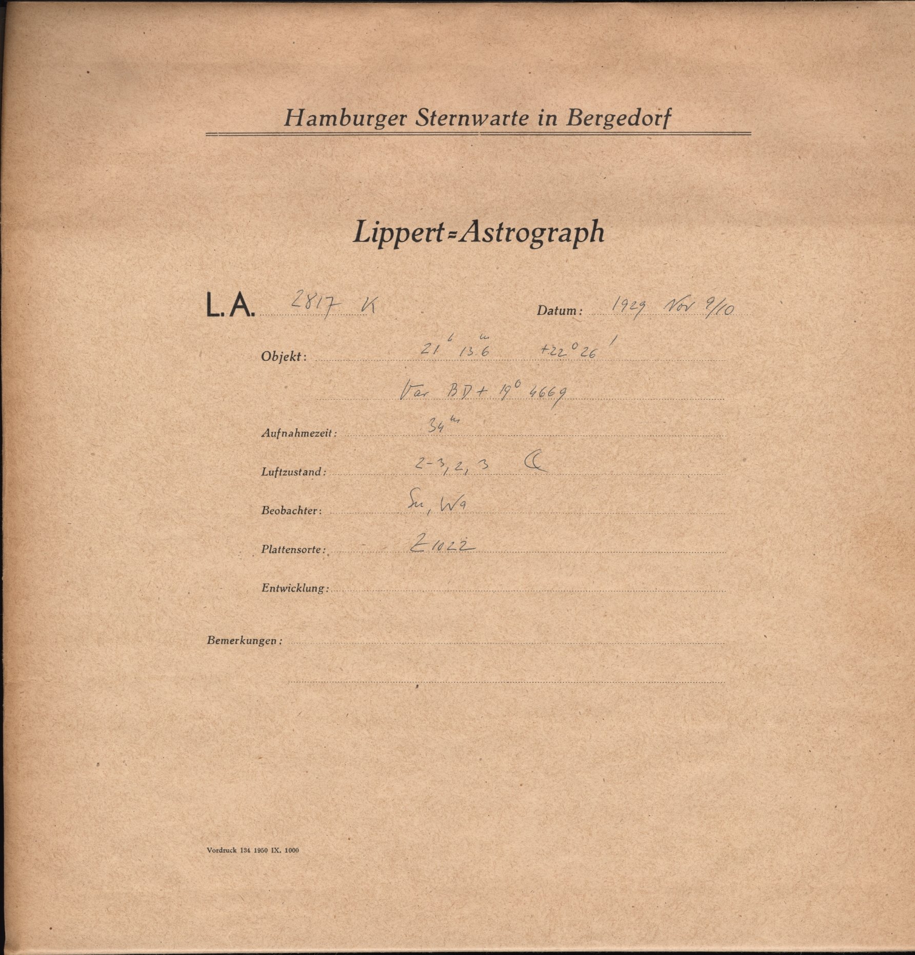 Plate envelope