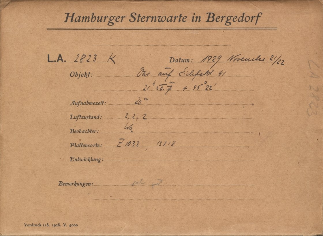 Plate envelope