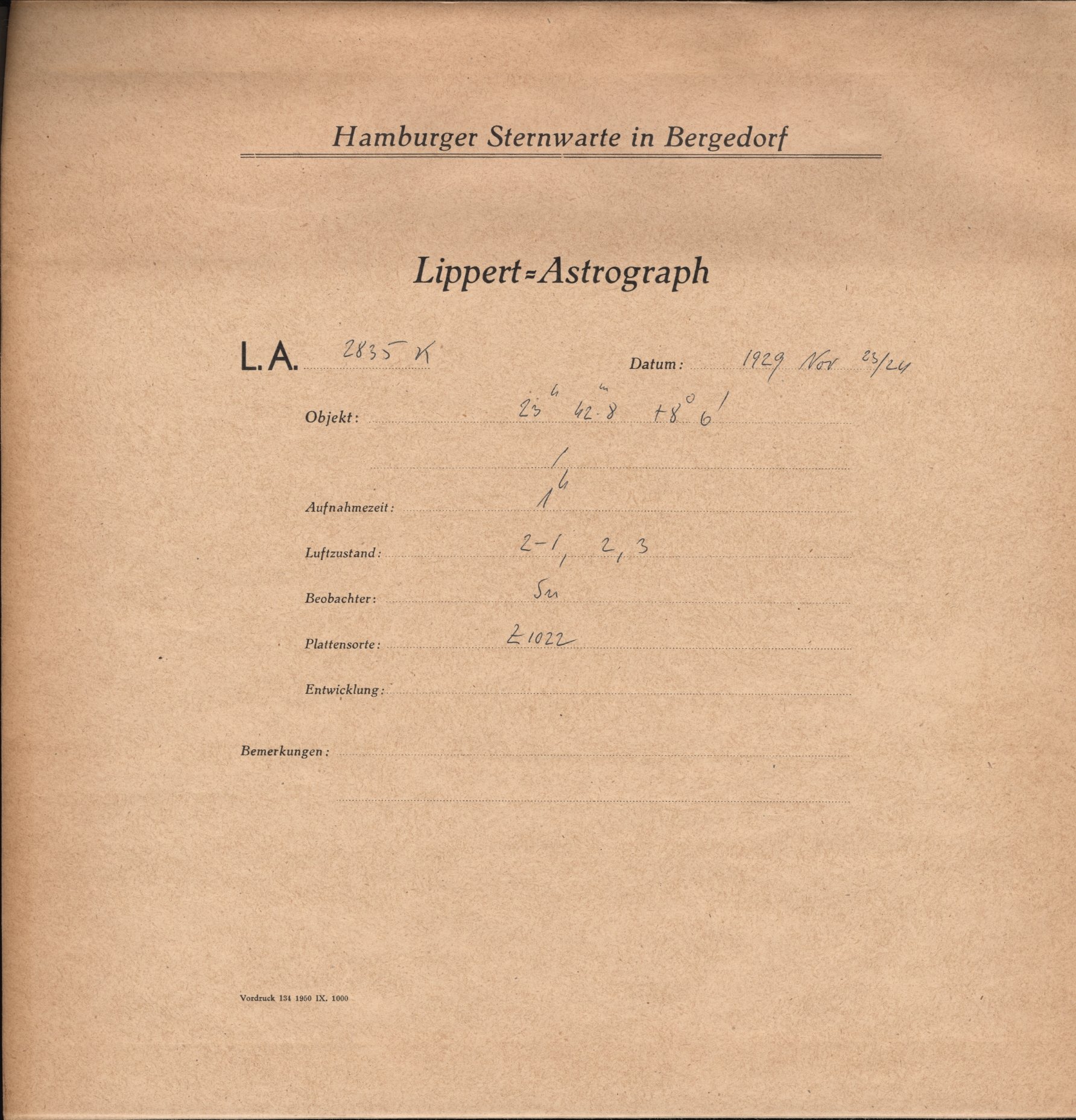 Plate envelope