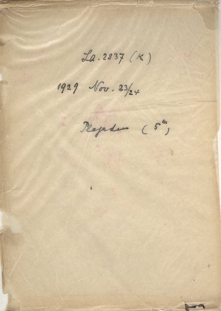 Plate envelope