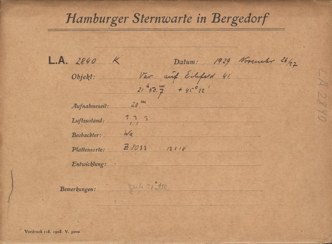Plate envelope