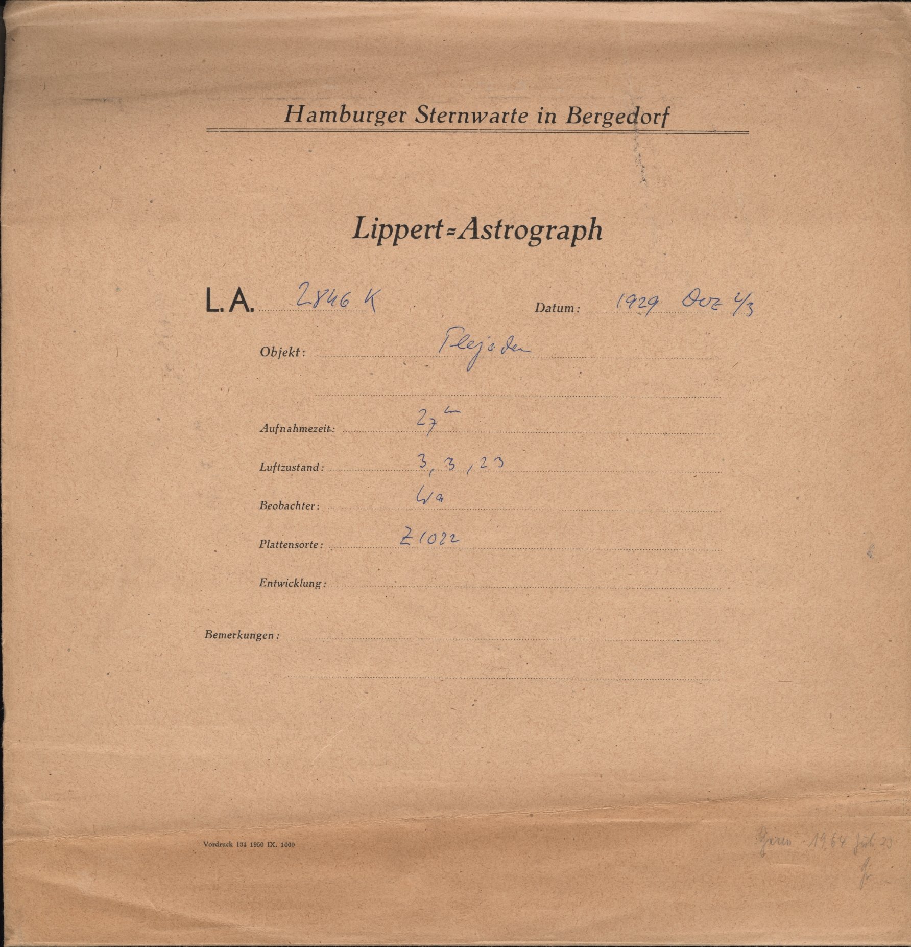 Plate envelope
