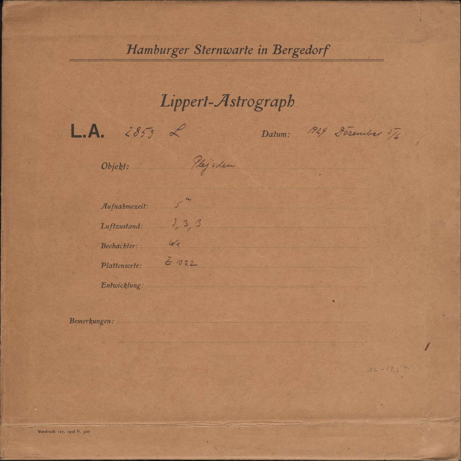 Plate envelope