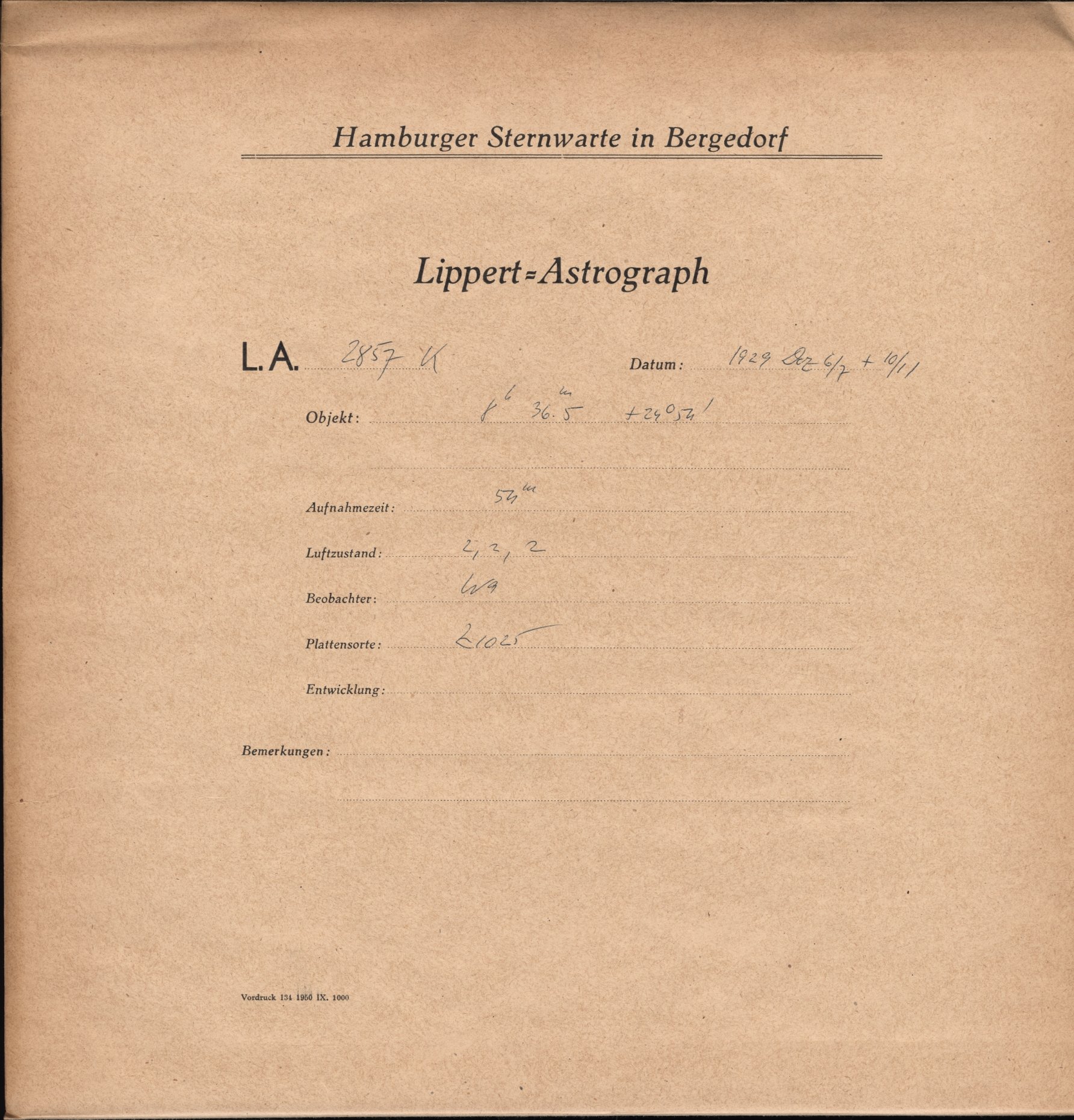 Plate envelope