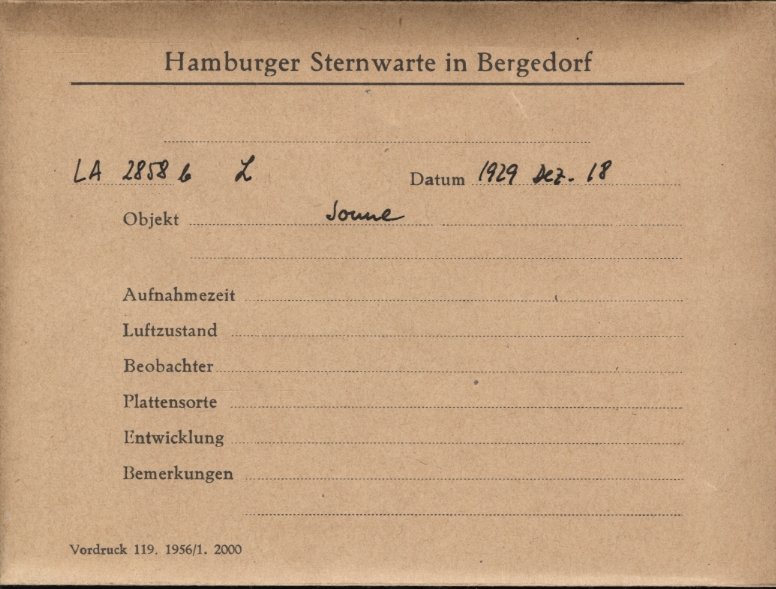 Plate envelope